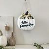 Fall Sign Pumpkin 10x12inch Wood Door Hanger Welcome Hanging for Autumn