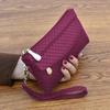 Women's Simple Clutch Bag Embossed Plaid Small Bag Grocery Shopping Coin Purse