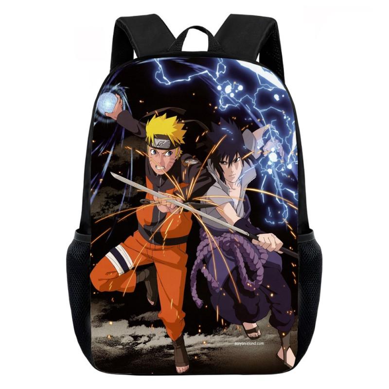 Naruto Anime Printed Kids School Backpack Elementary Students Lightweight Ergonomic Dual-Shoulder Bag Unisex