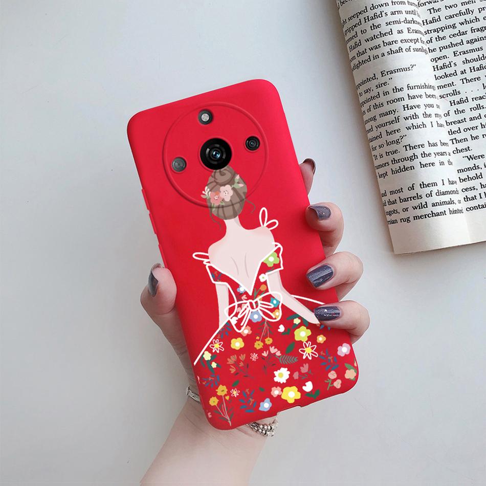 Für Cover Realme 11 Pro Plus Hülle RMX3740 Niedliche Cartoon Katze Blume Weiches Silikon Handyhüllen Für Realme11 11Pro+ 5G 2023 Bumper