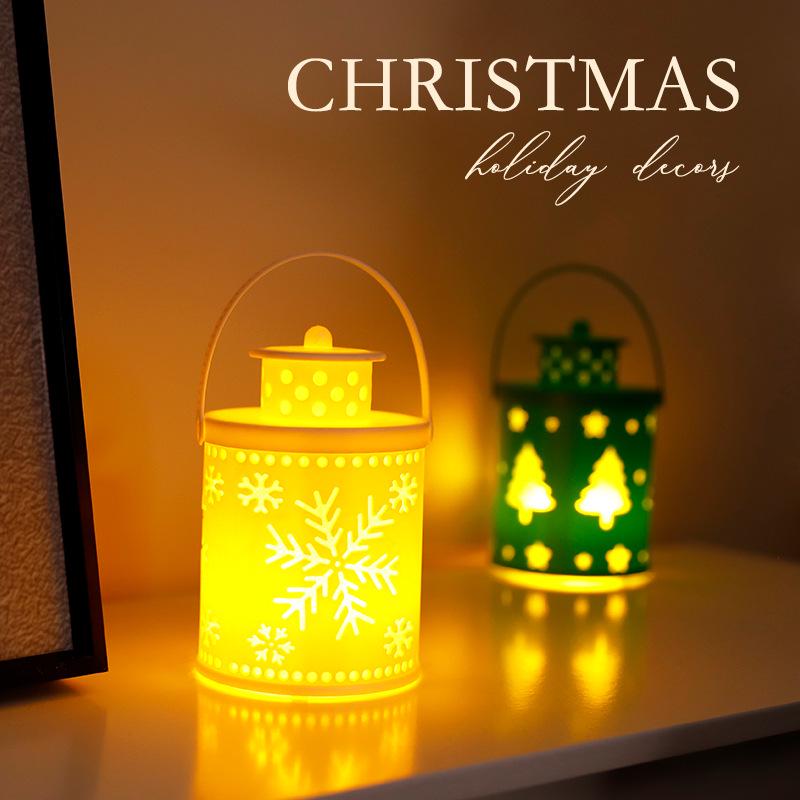 Nordic Christmas LED Lantern Ornaments - Creative Candle Lamp Decorations