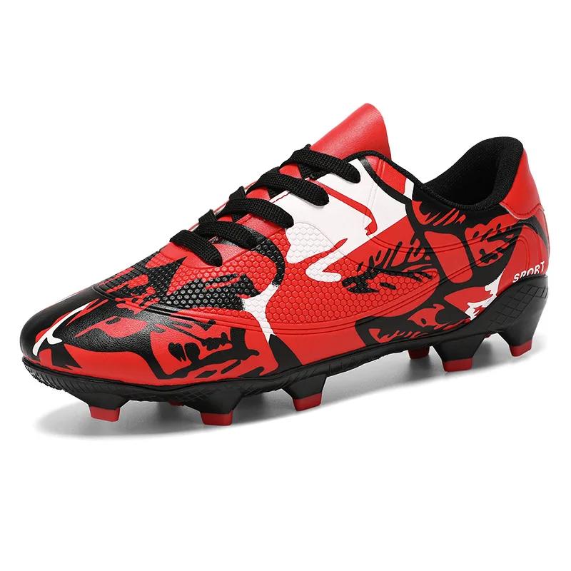 Men Ultra Light Wear-resistant Football Shoes Outdoor Anti-slip Long Nail Sneakers Hot Sale Breathable Comfort Sport Soccer Shoe