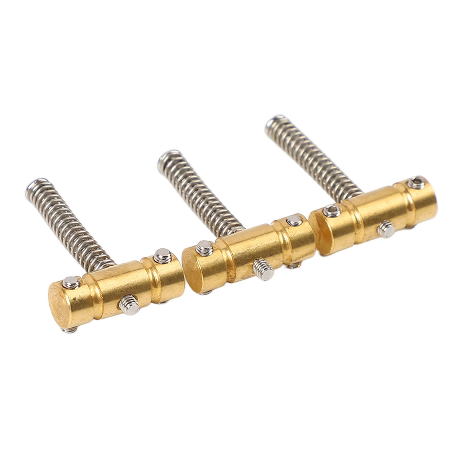 

3Pcs Electric Guitar Brass Bass Bridge Saddle Guitar Brass String Bass Saddle for Replacement