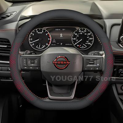 Leather Car Steering Wheel Cover For Nissan Rogue 2024-2026 Covers For Covers Auto Interior Nissan Rogue Accessories 2025