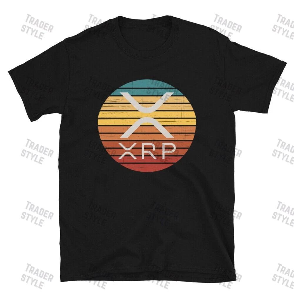 XRP Retro Sunset T- Shirt crypto trader investor gift tee L