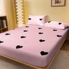 1 Piece Of Heartfelt Rhinoceros Powder Brushed Bedsheet, Bedroom Printed Bedspread, Bedding (Excluding Pillowcases)