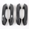For Seat Leon FR MK4  LHD Carbon Fiber Color Door Handle Cover ABS Decoration Protector Chrome Trim With 2 Smart Set