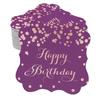 Inkdotpot Real Gold Foil Bracket Shape Paper Hang Tags Happy Birthday Favor Tags Pack Of