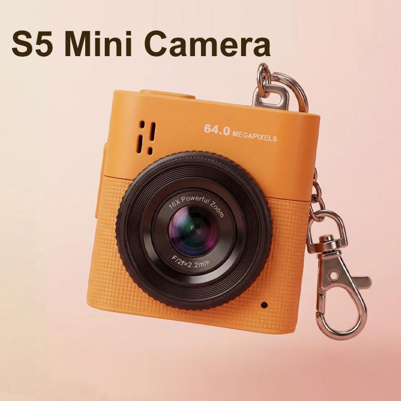 Mini Palm-Sized HD Digital Camera, Camera Keychain Digital Camera, 64MP, 1.4-inch HD Screen, 16x Zoom, Multiple Filters