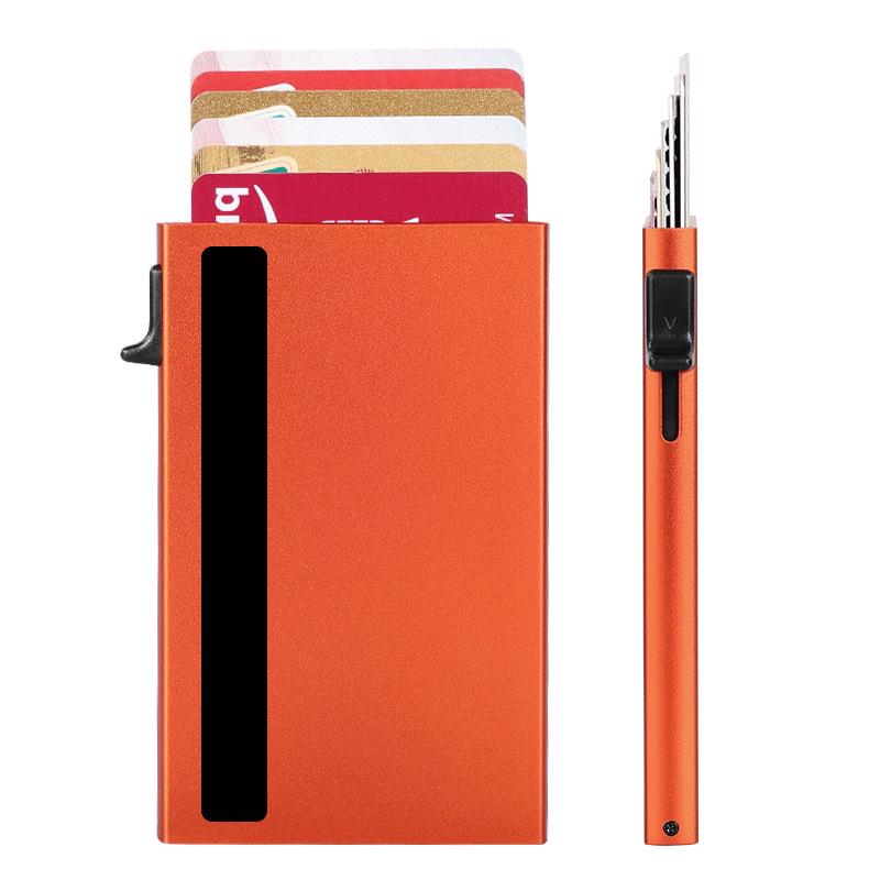 Ultra-Thin Aluminum Anti-RFID Automatic Pop-Up Credit Card Holder