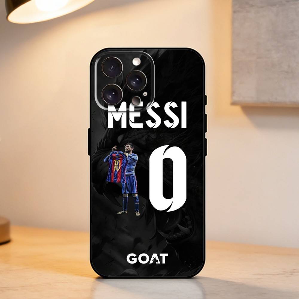 F-Piłka nożna S-Gwiazda L-Lionel Messi Etui na telefon na iPhone 17,16,15,14,13,12,11 Plus,Pro Max,XS,Miękki silikonowy czarny pokrowiec