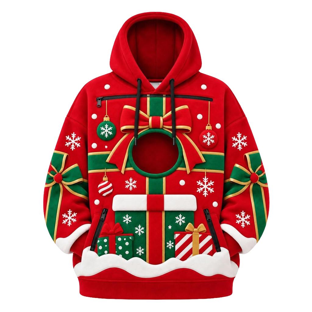 Felpa con cappuccio unisex a maniche lunghe con tasca per cane, felpa larga casual calda