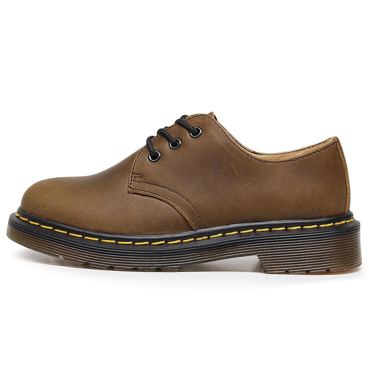 

First layer low-top Martin shoes men s leather Crazy Horse brown large size short boots round head men s and women s casual tooling shoes 34