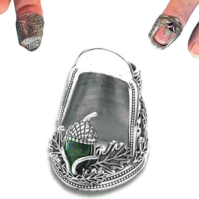 Open Nail Acorn Thimble Thimbles For Hand Sewing Quilting Finger Protector Zinc Alloy Finger Thimble Shield Diy Sewing Tool