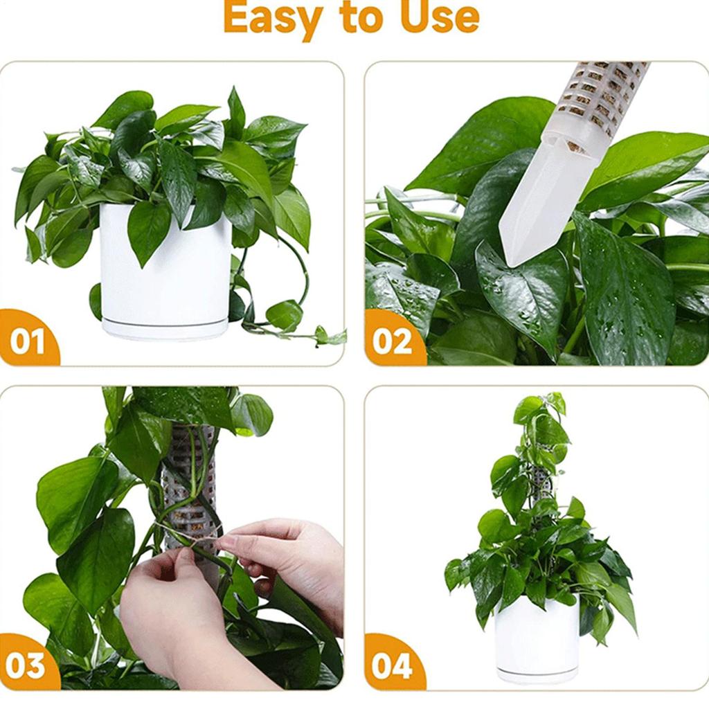 2pcs External Plastic Moss Poles Plant Grow Support Frames Flower Support Climbing Pole For Garden Balcony Greenhouse