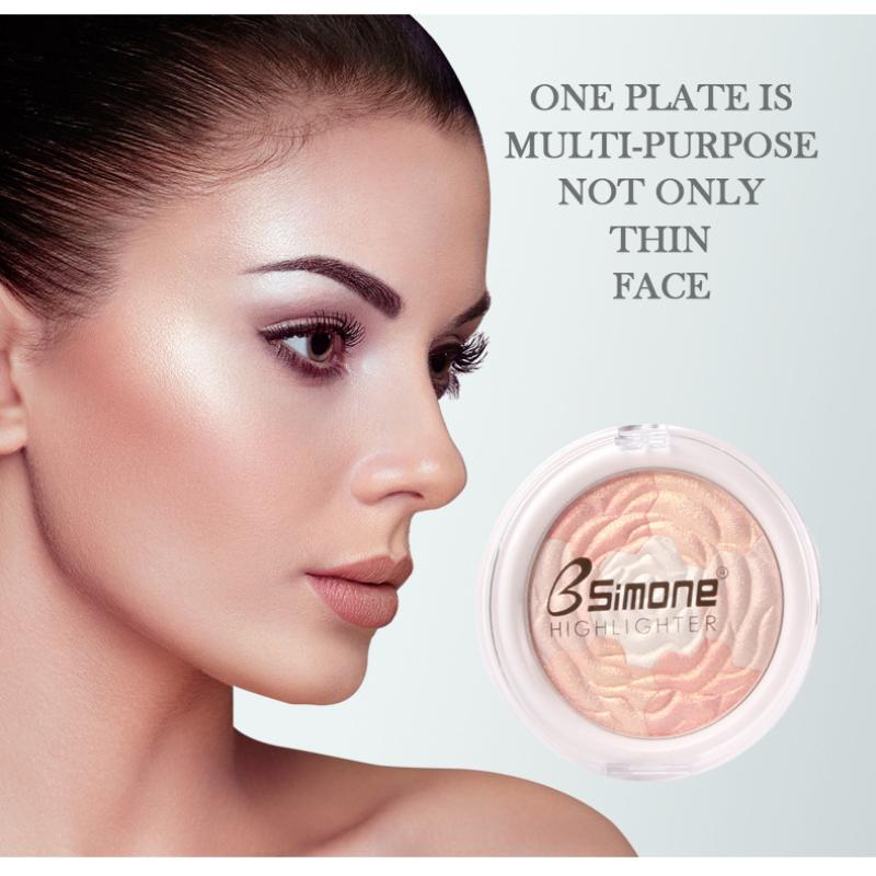 Moda culori mixte Pearl Rose Disc Highlighter Hrănire pentru piele Lumină complementară Iluminare naturală Discuri de iluminare