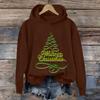 Ladies' Christmas Printed Casual Long Sleeved Round Neck Sports Hoodie Top