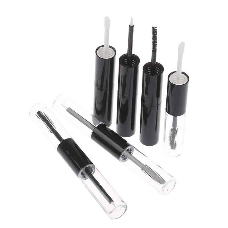 Double-Ended Empty Mascara Tube Eyeliner Lip Gloss Tubes With Wand Applicator Eyelash Cream Container Plastic Lipstick Lip Balm