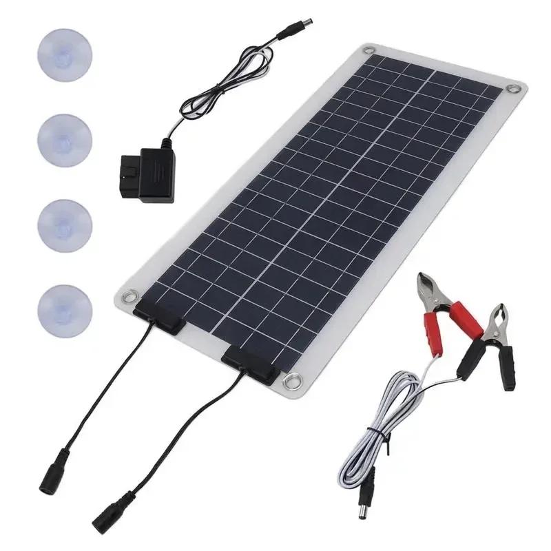 

100W 18V Solar Panel Kit Waterproof Trickle Charger Solar Battery Maintainer Dual USB For 12V-24V Car RV Motorcycle Marine