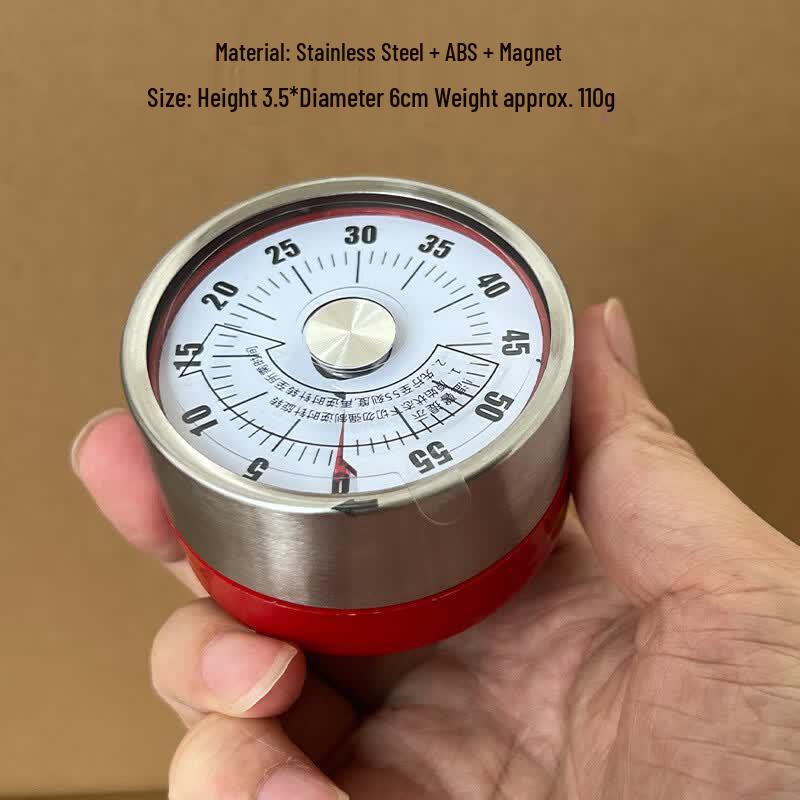 ZISIZ Stainless Steel Mechanical Visual Kitchen Timer