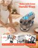 Küchenmaschine, 5,7 L Elektrische Küchenmaschine, 1500W Teigkneter, 6+P Geschwindigkeiten Kippkopf Lebensmittel-Mixer mit 1,5 L Mixbecher, Edelstahlschüssel, Teig