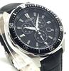 Citizen Eco-Drive Chronograph Solar Watch VO10-6771F BK Genuine Leather Strap Rotating Bezel Black Base Model