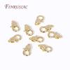 15.2*9.5mm 18K Gold Plated Lobster Clasps Fasteners, End Beads Connector Clasps For DIY Necklaces Bracelets Jewelry Making