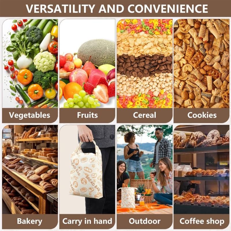 Bolsa Transpirable de Cera de Abejas para Conservación de Pan Tamaño Grande para Mantener el Pan Fresco y Prevenir el Moho Algodón Lino