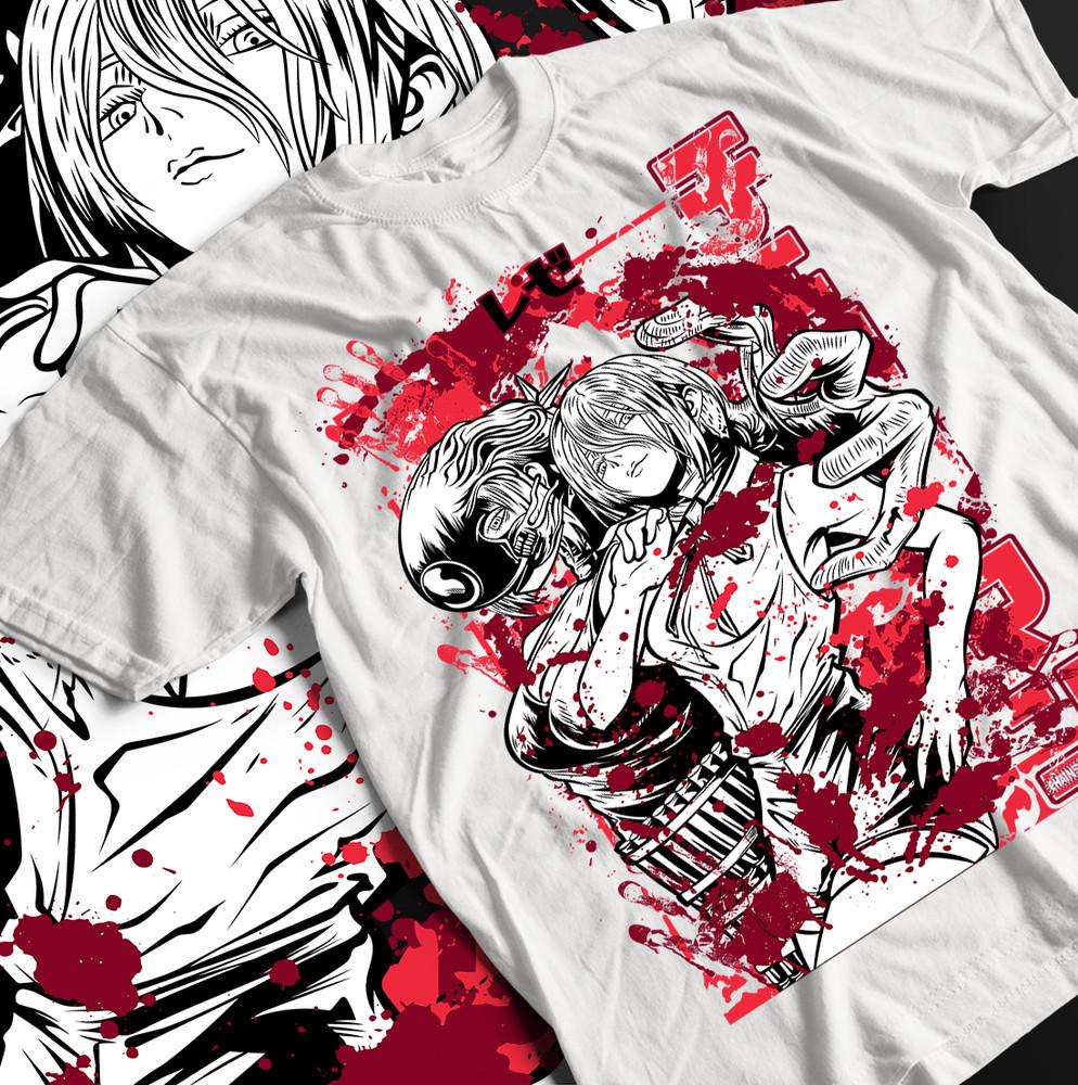 Reze Tričko Chainsaw Man Makima Power Aki Denji Anime Dárek Tričko Všechny Velikosti