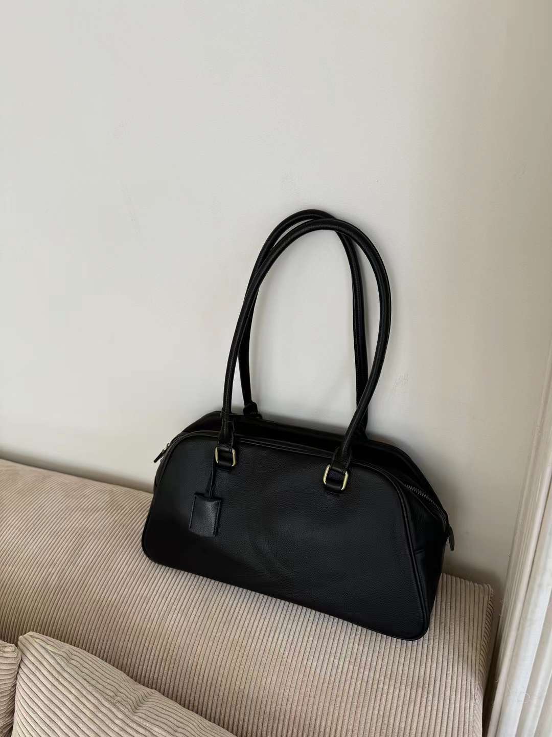 

Сумка-тоут в стиле французской небрежности, из натуральной кожи, большой вместимости, на плечо или подмышку, ретро кожаная женская сумка 39x19x14 CM