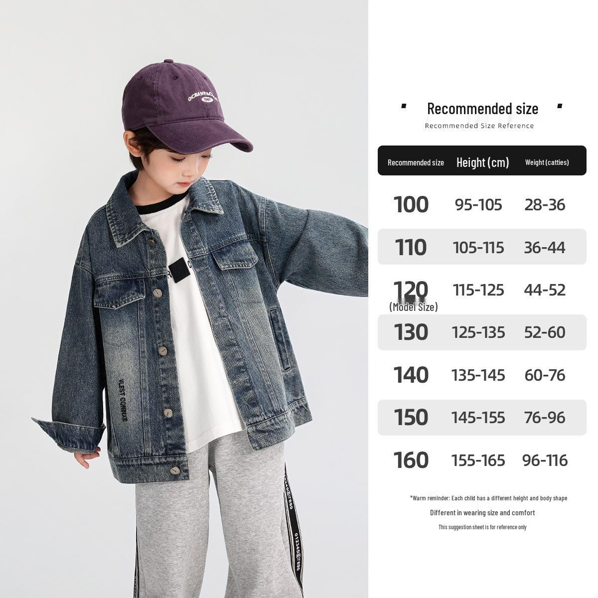 

Fairy Tale Autumn 2025 Boys Denim Jacket - Stylish and Comfortable 150 cm
