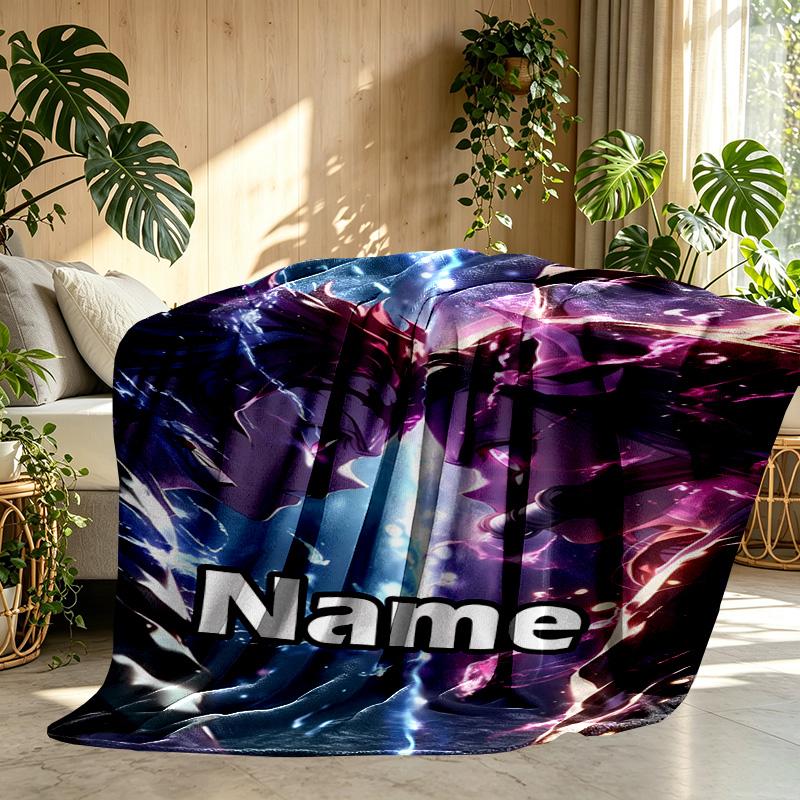 Custom Name Personalized Demon Slayer Print Blanket, Home Decor, Bedroom, Sofa, Camping, Couch, Gifts for Birthday ChristmasEnthusiasts