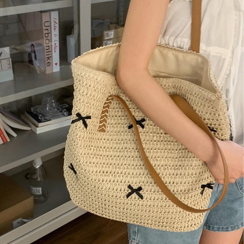 

Women s Bags Designed Shoulder Bag Ladies Big Capacity Women Tote Bag Shopper Bag Fashion Beach Travel Handbags 39x11x35cm бежевий