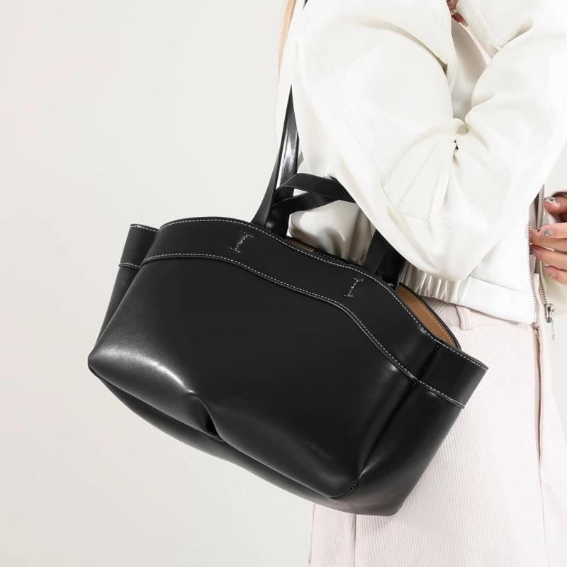 Bolsa tote grande de alta qualidade para mulher, nova, cor sólida, versátil, de ombro, textura da moda, bolsa de mão para mãe e filho