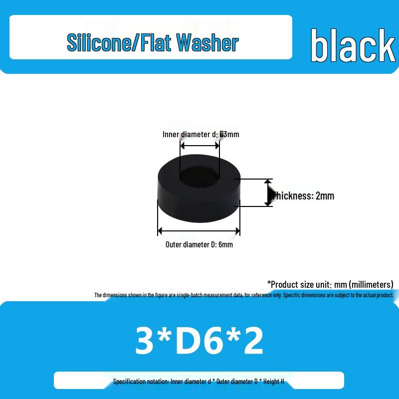 Силиконовая резиновая шайба Амортизирующая Водонепроницаемая Уплотнительная прокладка M3 M4 M6 M8