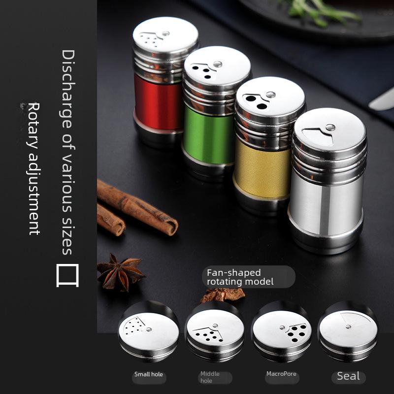 "Stainless Steel Seasoning Jar: Multi-purpose Spice Bottle for Home & BBQ"