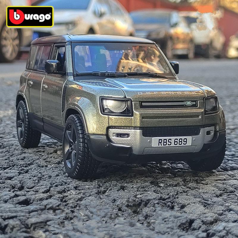 Bburago 1:24 Land Rover Defender 110 SUV Modèle de Voiture en Alliage Métal Moulé sous Pression Véhicules Tout-Terrain Modèle de Voiture Simulation Jouet pour Enfants Cadeau