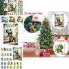 Dinosaur Christmas Countdown Calendar With Acrylic Dinosaur Figurines For Holiday Decor