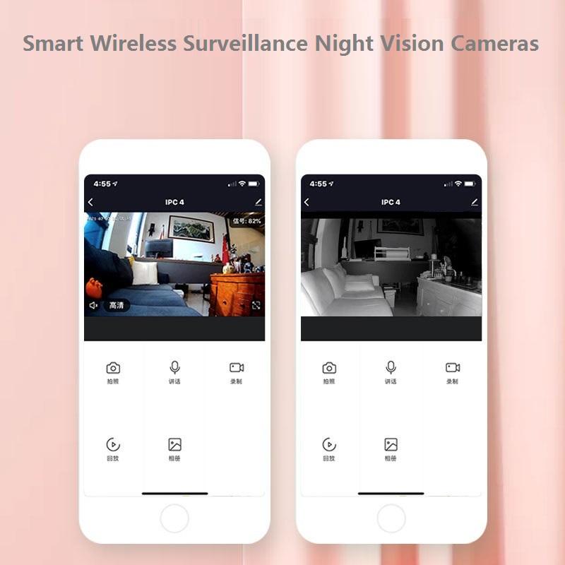 1080P HD Wifi IP Uhr Kamera windbar Baby Monitore Indoor Smart Home wiederaufladbare Drahtlose Nachtsicht Kameras