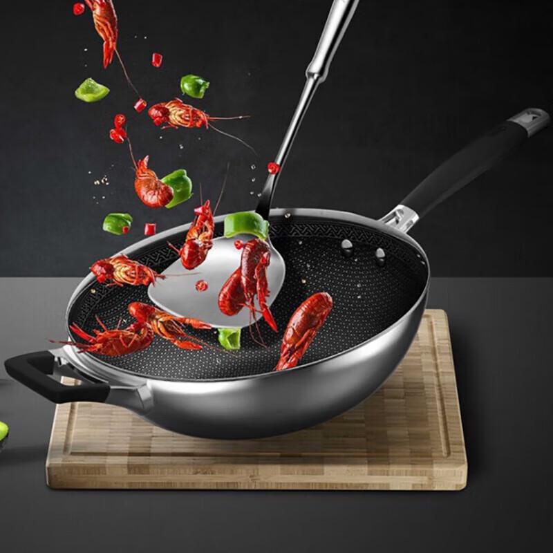 ASD 316L Stainless Steel Wok with Standing Lid