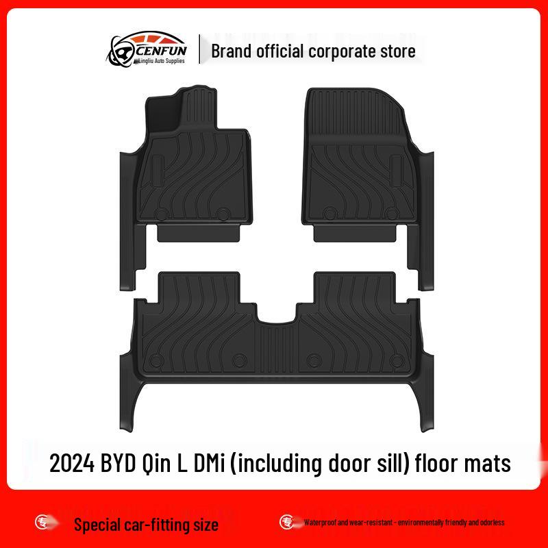 TPE Waterproof, Odorless Trunk and Floor Mats for BYD Qin L EV (2015)