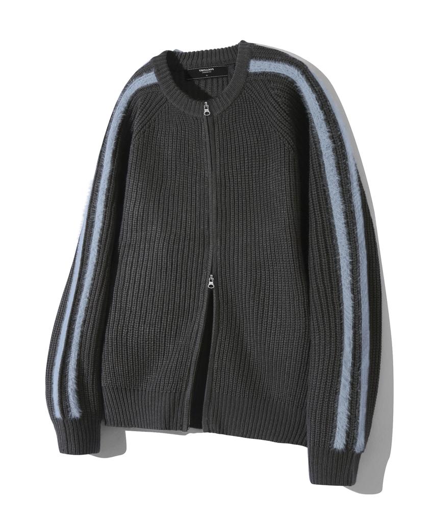 Maglia Tricot TRILLION con Zip e Spazzola Lavabile (Carbone)