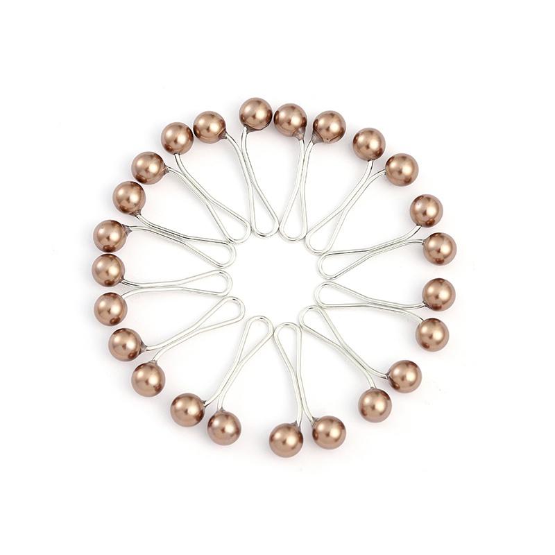 12Pcs/Lot Anti Slip Brooch Headscarf Shawl Scarf Lady Muslim Fixed Pins Scarf Hijab Clips Pearl Stylish Brooch for Women Jewelry