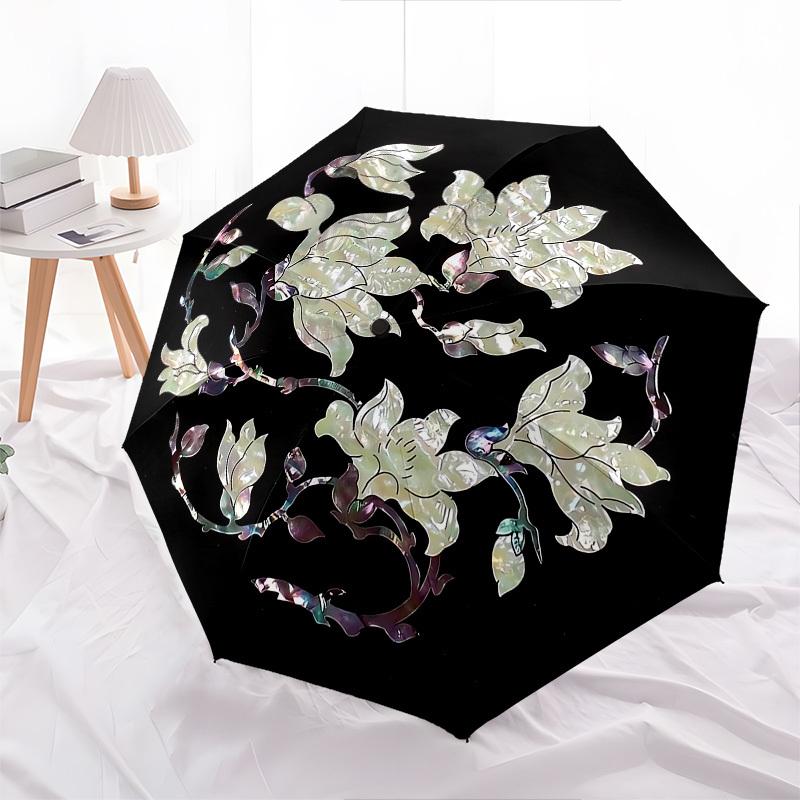 

1pc Ivory Floral Embroidery Pattern Suitable for All Seasons UmbrellaFP233