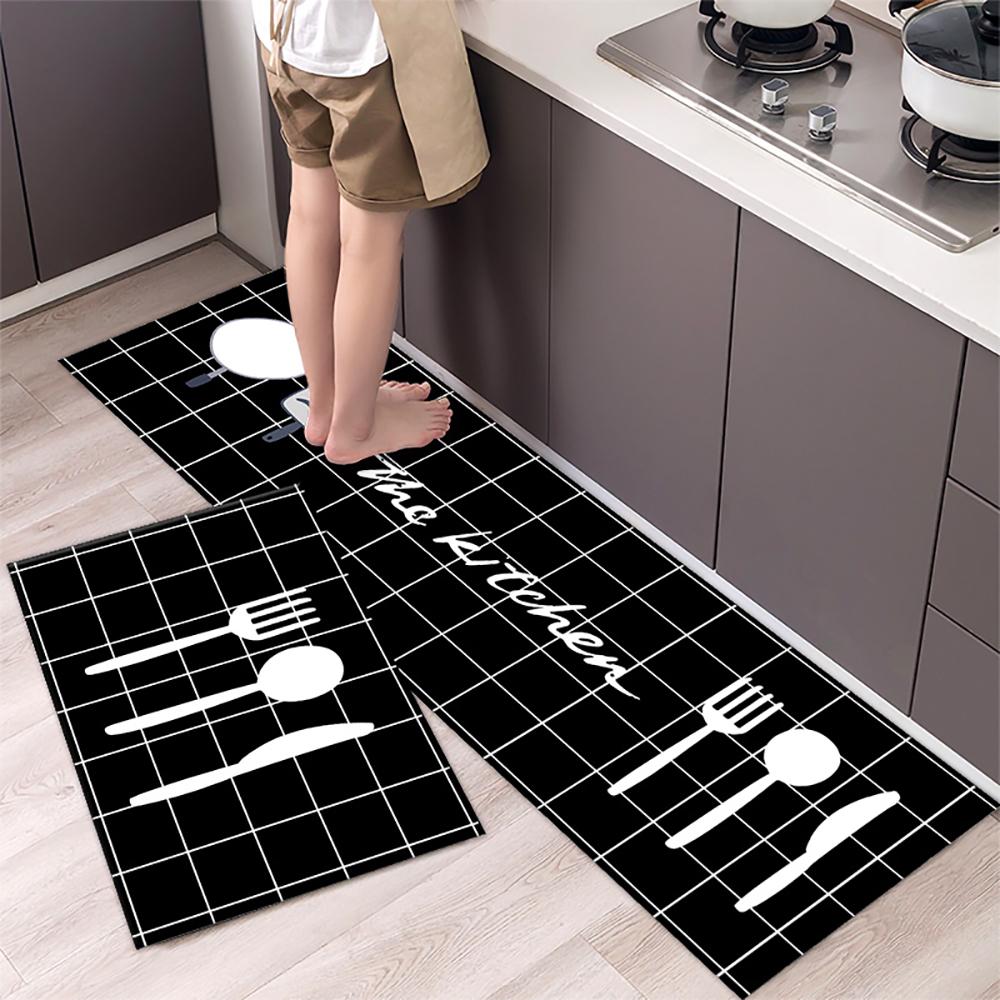 Tappetino da cucina Tappeto a striscia lunga per corridoio della camera da letto Tappeto morbido e antiscivolo Tappetino per ingresso Accessori da cucina