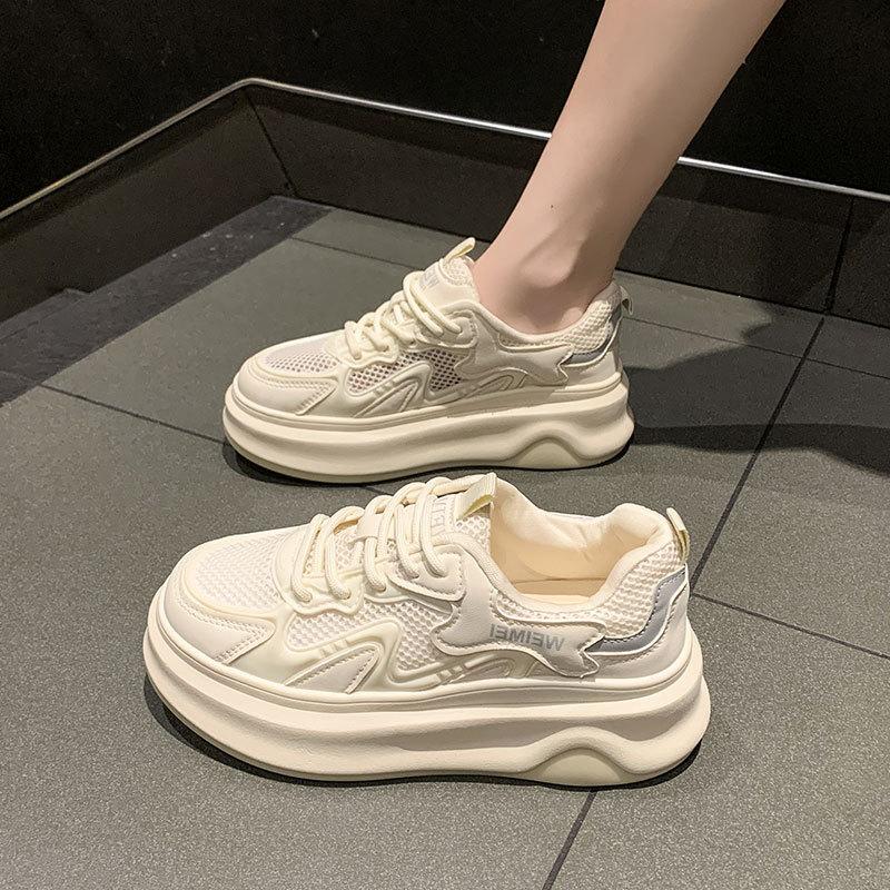 

Versatile platform casual board shoes sports dad shoes women s new summer breathable mesh shoes mesh women 35