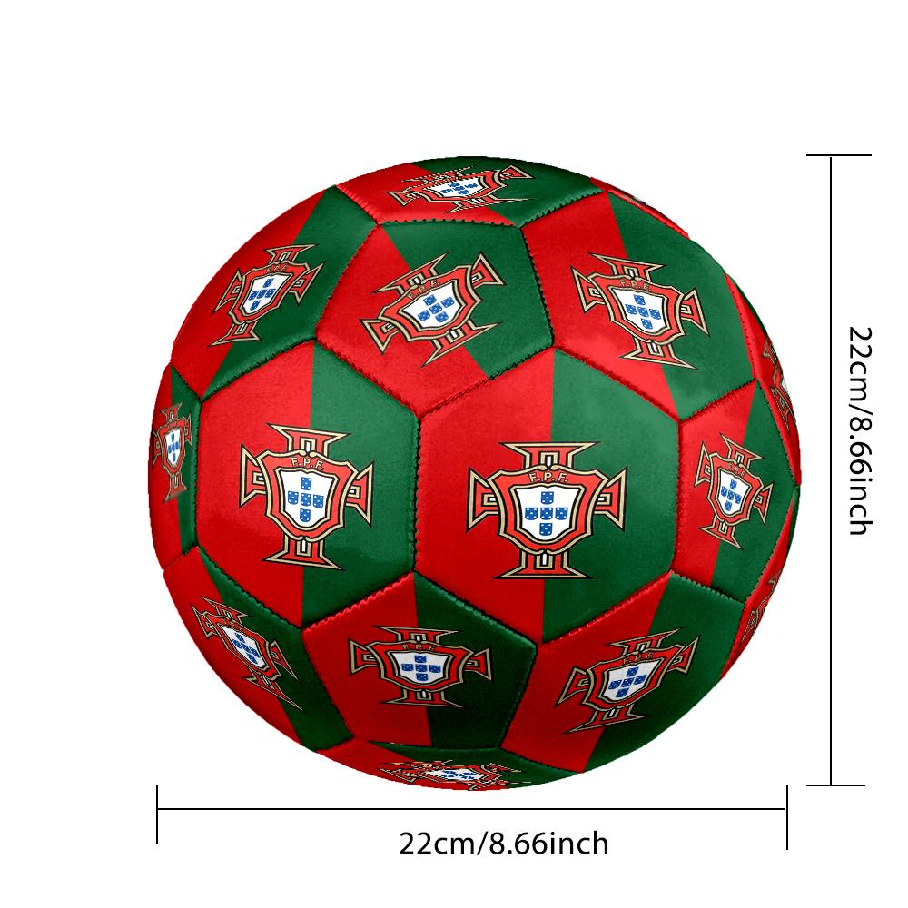 Portugal's National Emblem Size 5 Soccer Ball,Indoor/Outdoor Suitable for Training Matches Tournaments Practice Games Perfect Gift for Fan