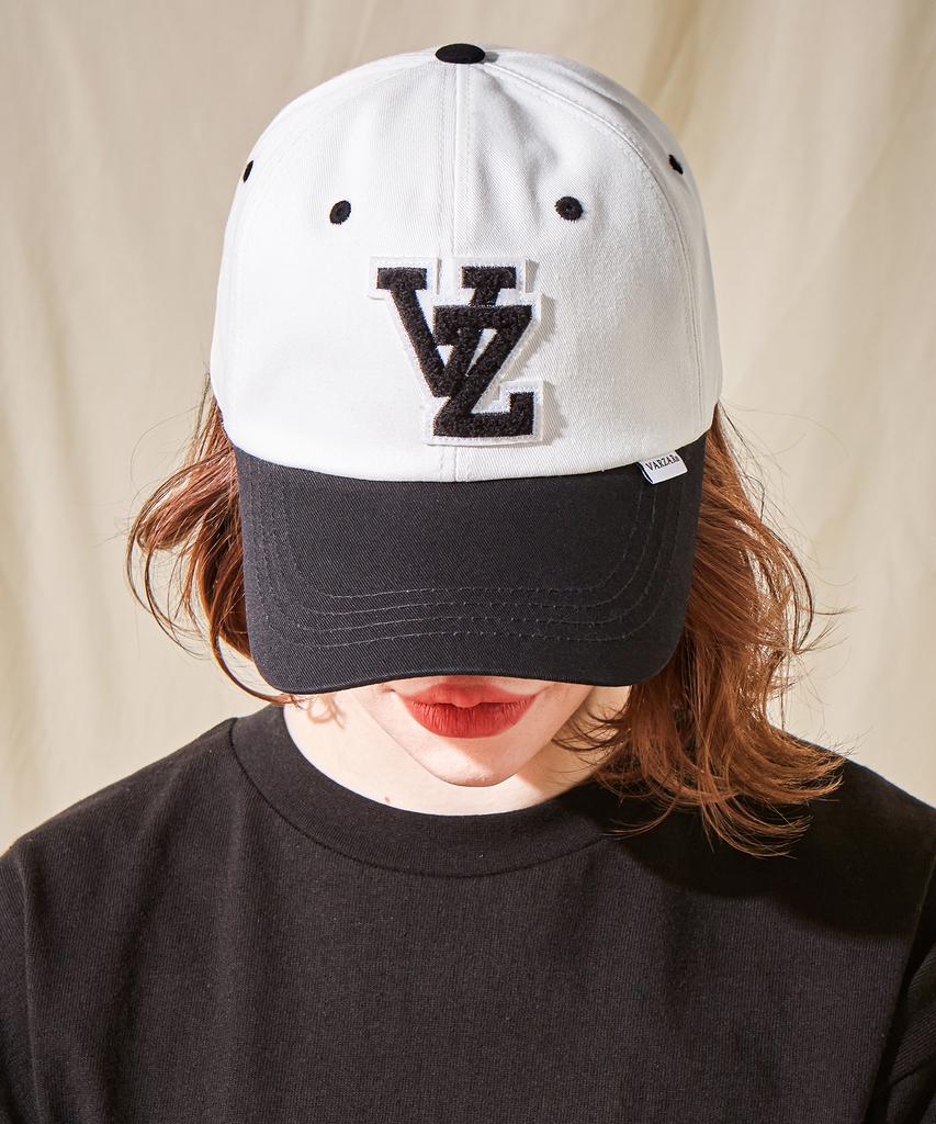 Bajal Vz Applique Two-Tone Oversized Ball Cap Black
