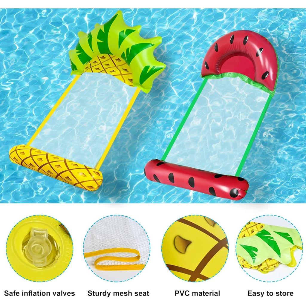 Summer Foldable PVC Inflatable Floating Row Swimming Pool Water Hammock Air Cushion Bed Water Sports Water Bed Can Lie or Sit