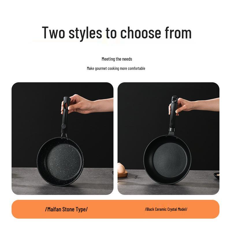 Frigideira Antiaderente de Pedra Maifan para Fogões a Gás e Indução - Perfeita para Panquecas, Ovos e Bife